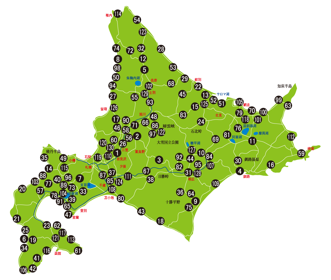 北海道の道の駅マップ