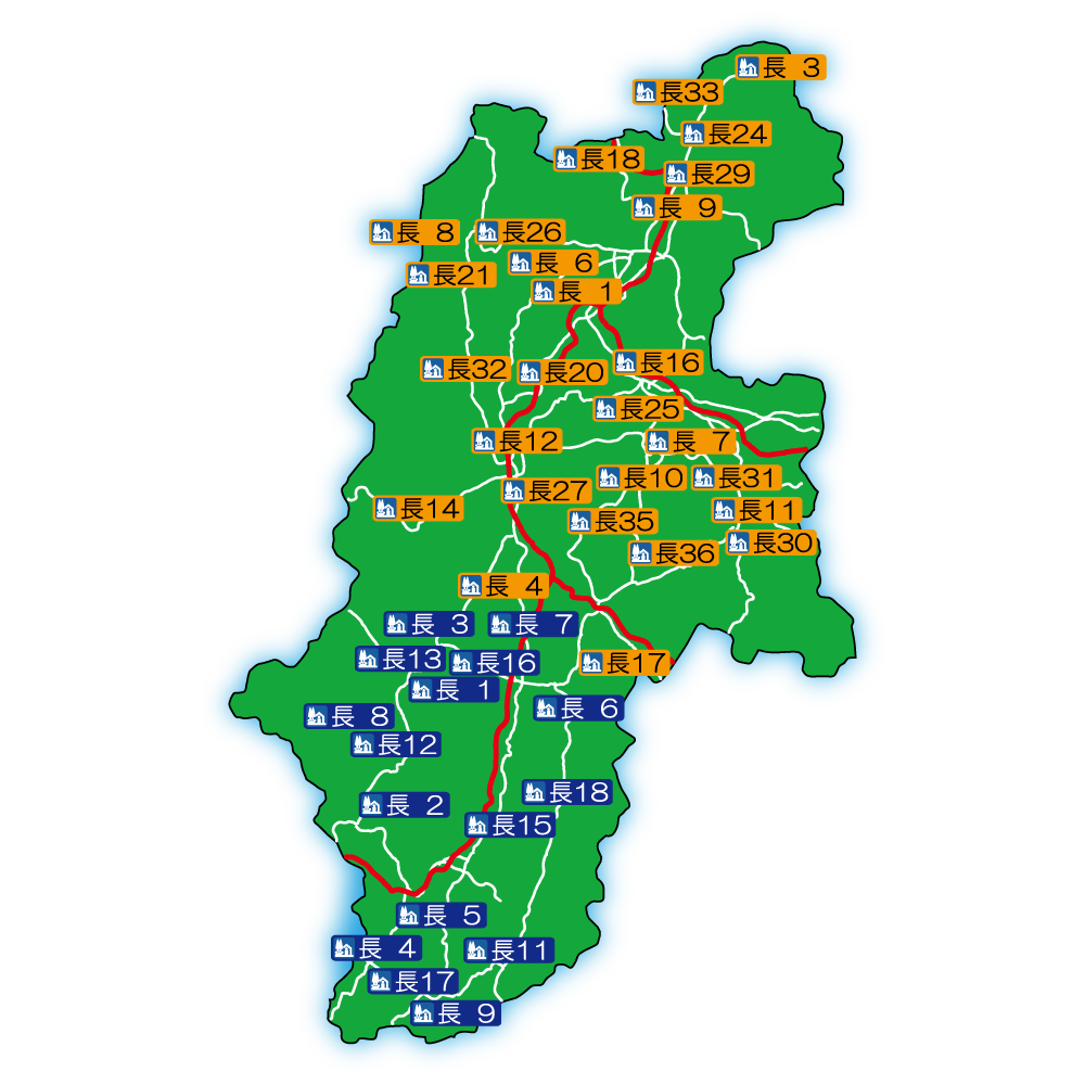 長野県の道の駅マップ